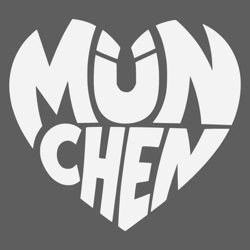 München Herzlogo Typografie