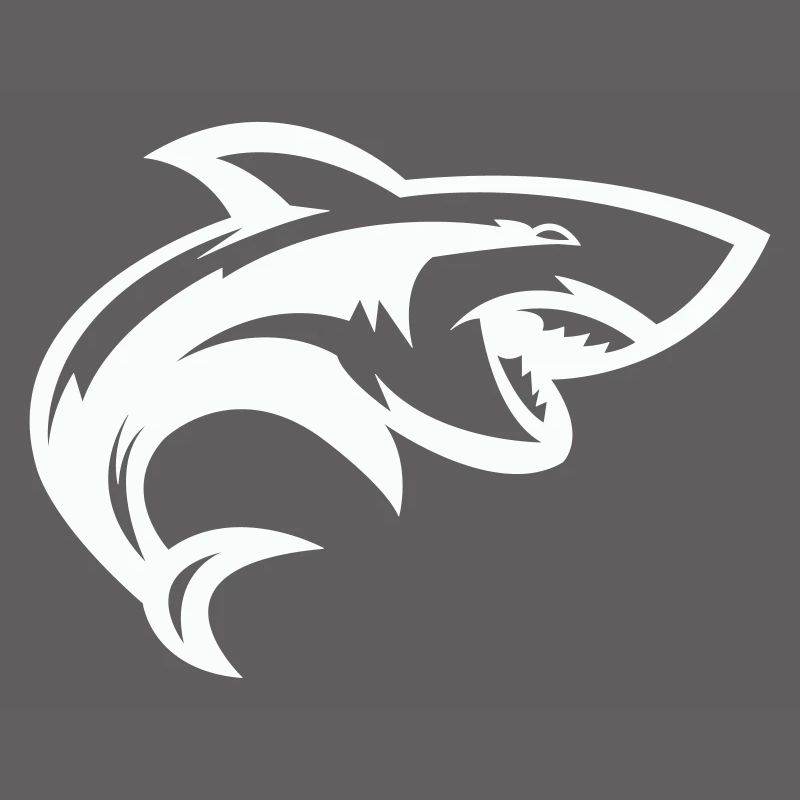 Stylized shark head