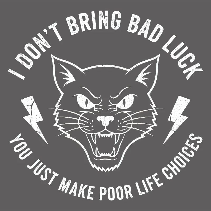 Pech oder Wille Katzen-Spruch