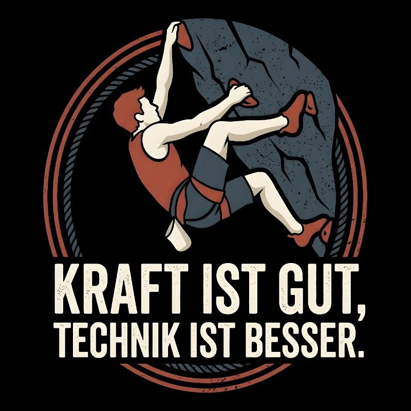Klettern Spruch - Retro Bouldern Geschenk