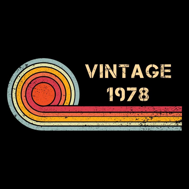 Design rétro vintage pour anniversaire 1978