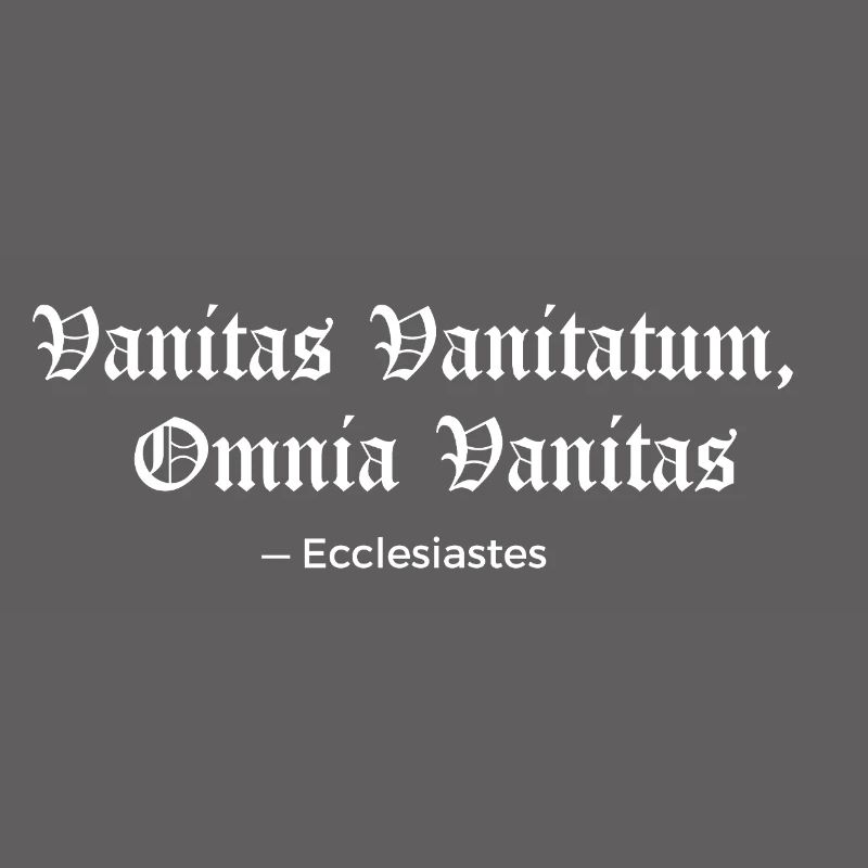 Vanitas Vanitatum Ecclésiaste Imprimé Tee