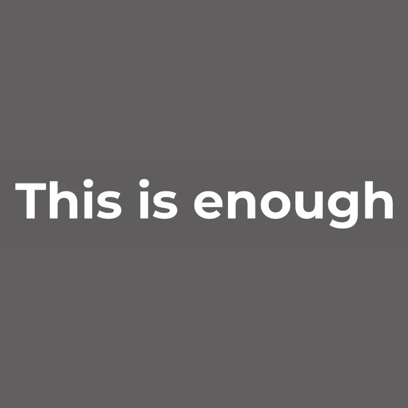 Don d’affirmation | Ça suffit, White