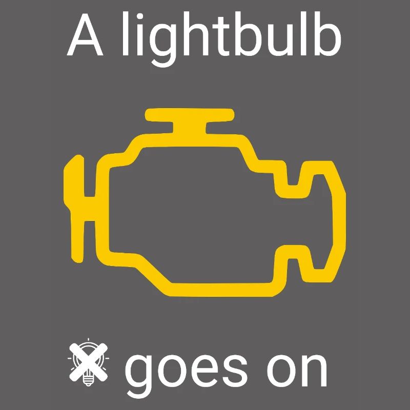 Car funny line check engine light vehicle 