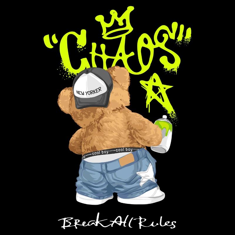 Chaos Bär Graffiti Break All Rules