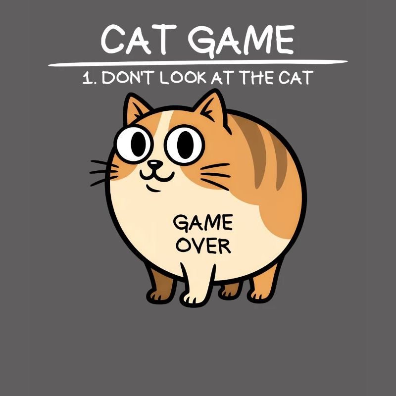 Jeu de chat Ne regarde pas le chat drôle de chat