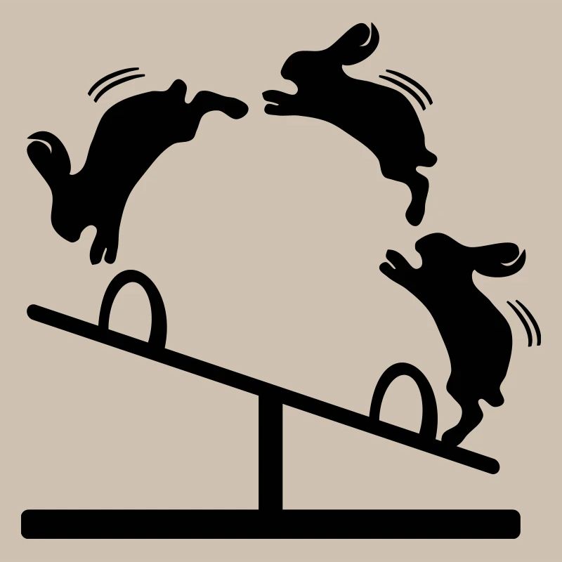 EASTER BUNNIES JUMPING BUNNY SWING
