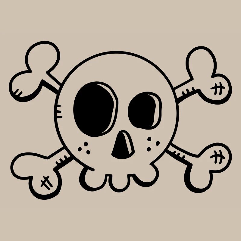 Comic Skull - Skull - Pirate - Skull
