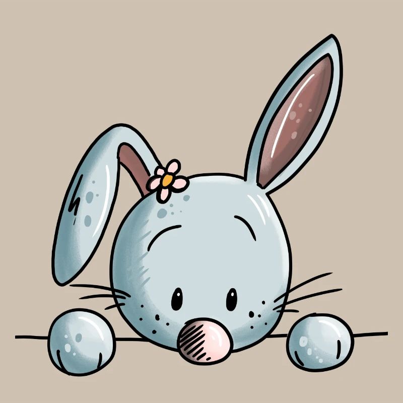 Cute little rabbit - bunny - bunny - comic