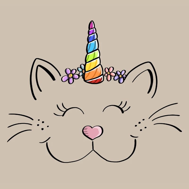 Caticorn - Katze Einhorn - Comic - Fun - Geschenk