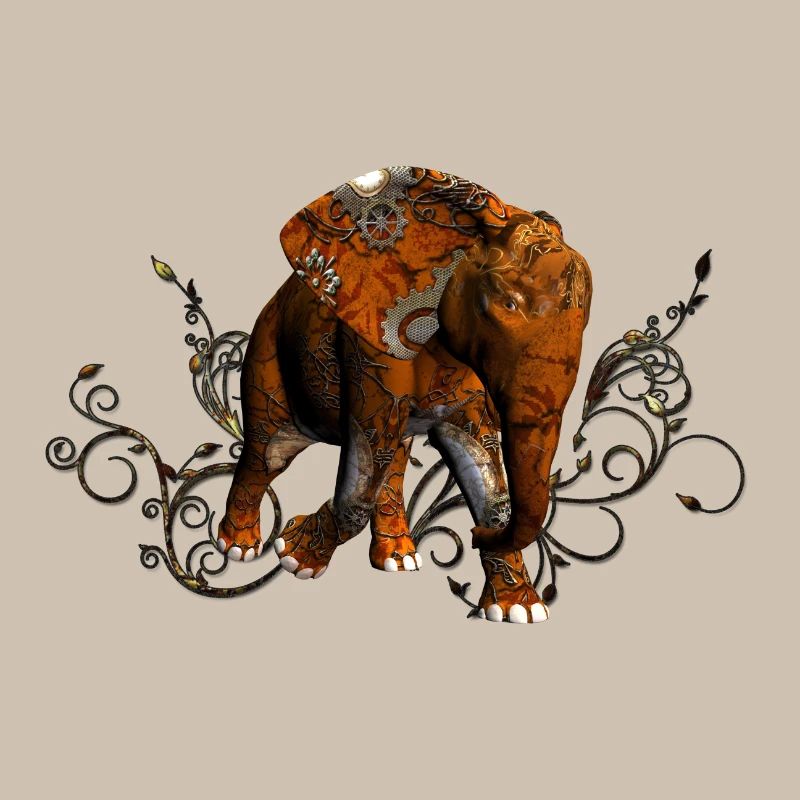 Superbe éléphant steampunk