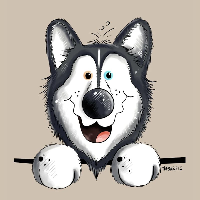 Neugieriger Husky