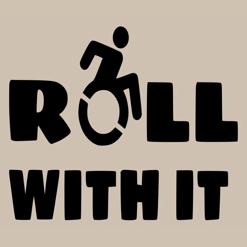 Je roule avec mon fauteuil roulant, mon roller, mon handicapé #