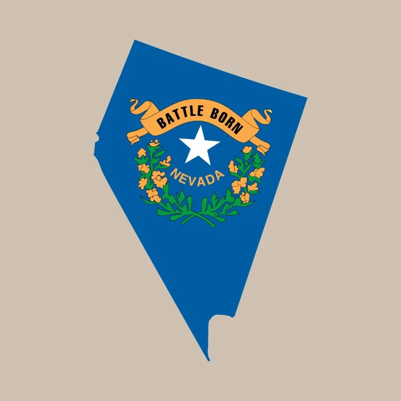 Nevada USA State Nevada Flag Map