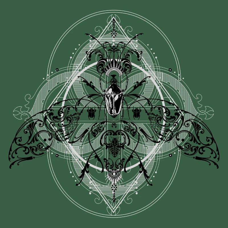 Psychedelic Insects Bug Pattern Ornament