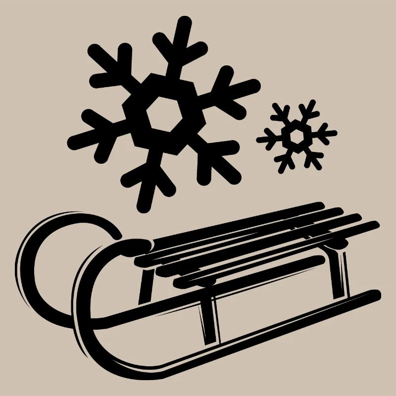 Schnee Schlitten Eiskristalle Schneeflocken Winter