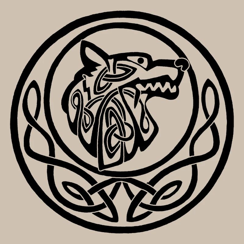 Black Wolf Lunar Symbol