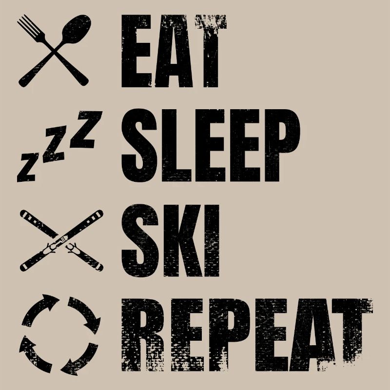 Routine des amateurs de ski
