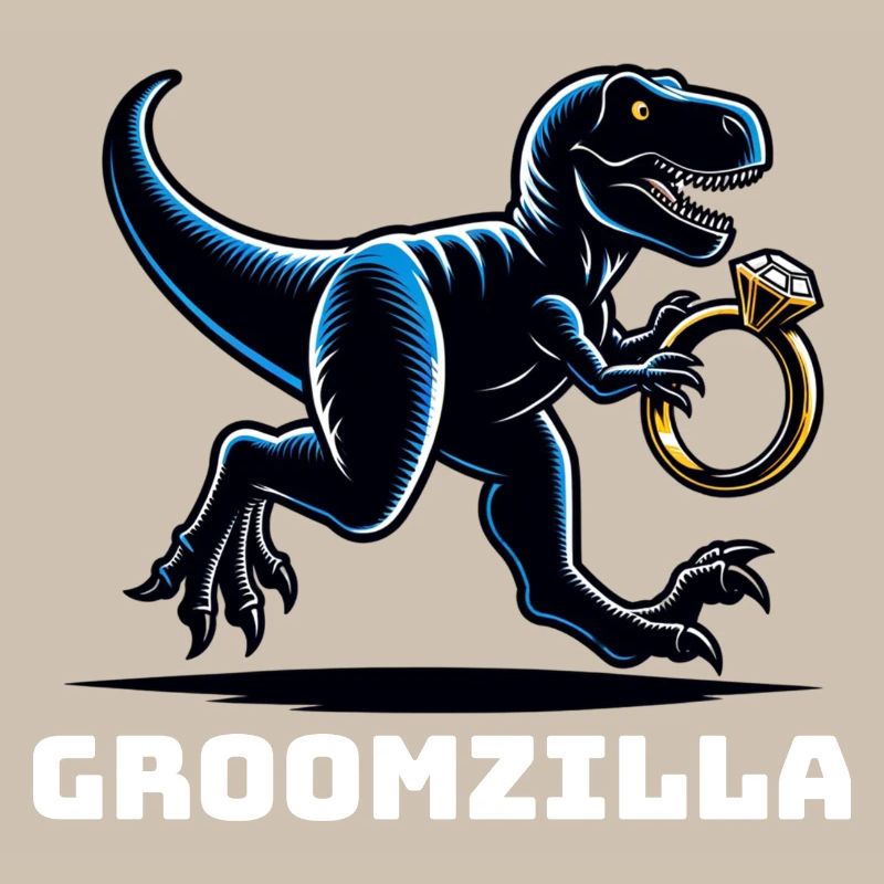 Groomzilla Dinosaur Ring Funny Wedding