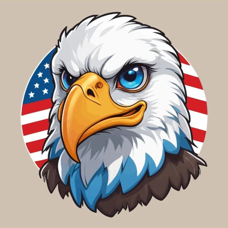 Drapeau des États-Unis Eaglehead Bald Eagle