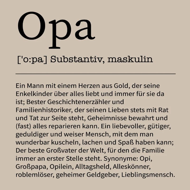 Opa Großvater Danke Spruch Definition Geschenkidee