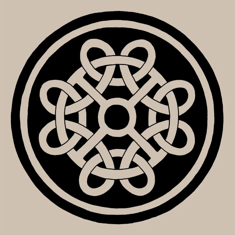 Fleur celte et talisman noir