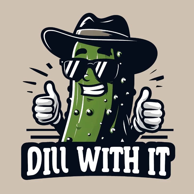 Cool Dill Pickle Pun « Dill With It » Concombre drôle
