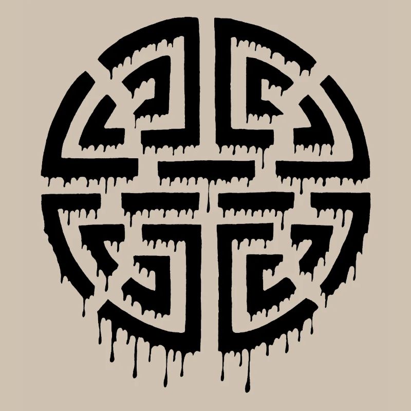 Graffiti eines schwarzen Labyrinths