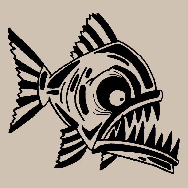 Fleischfressender Schwarzfisch