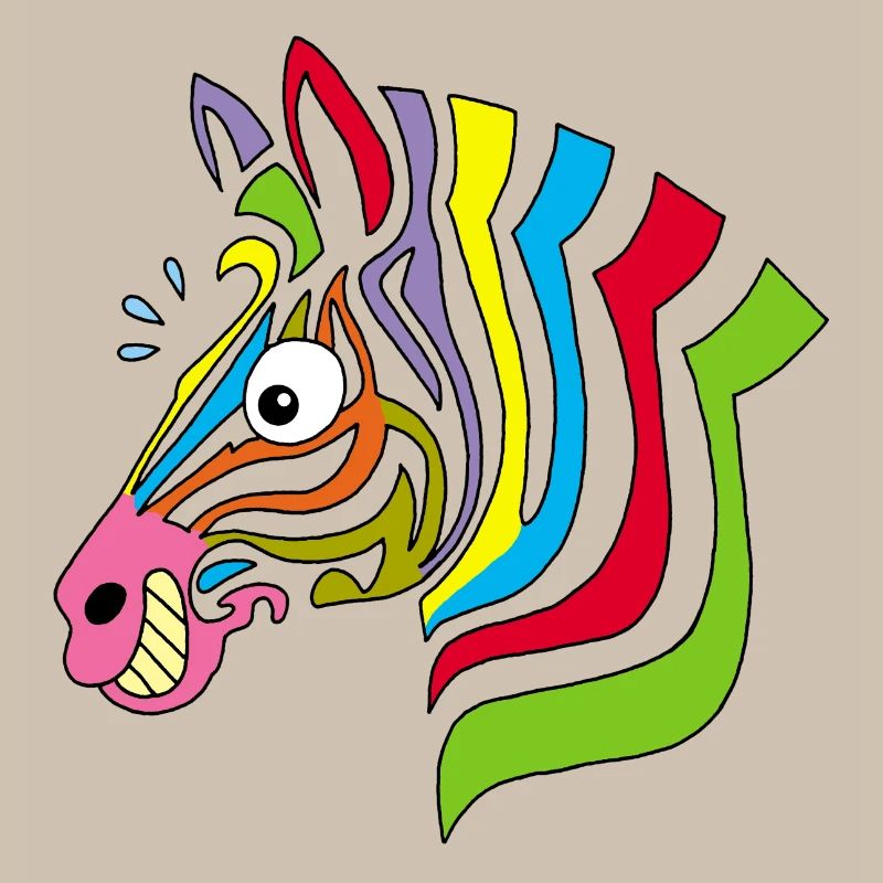 zèbre multicolore