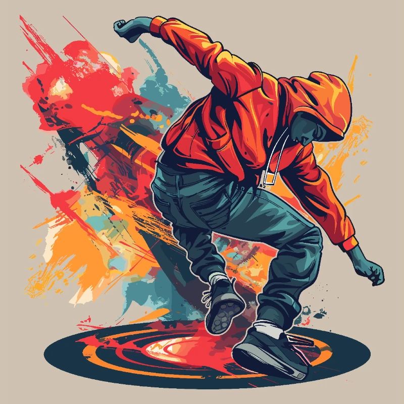 Breakdancer Graffiti