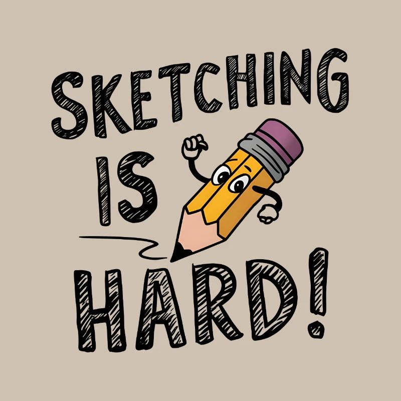 Faire des croquis est difficile
