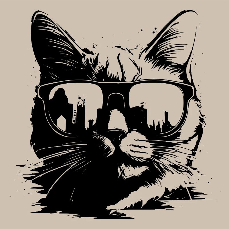 Chat avec des lunettes de soleil