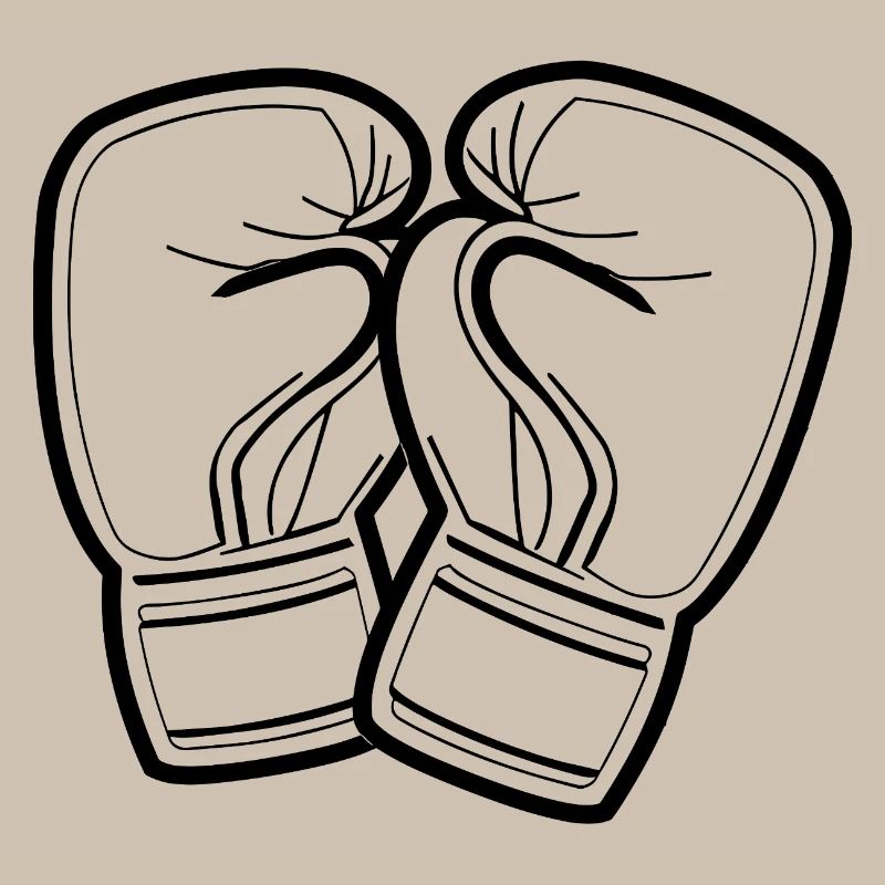 Boxhandschuhe Line Art