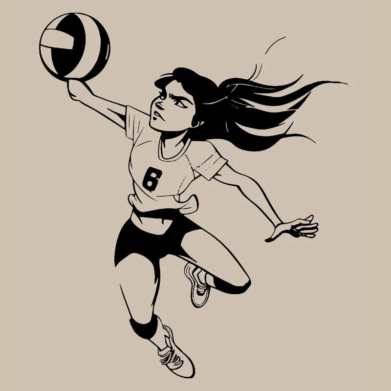 Volleyball Player Comic Look