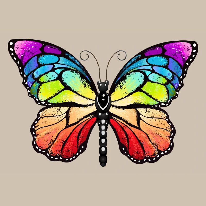 Rainbow pride butterfly