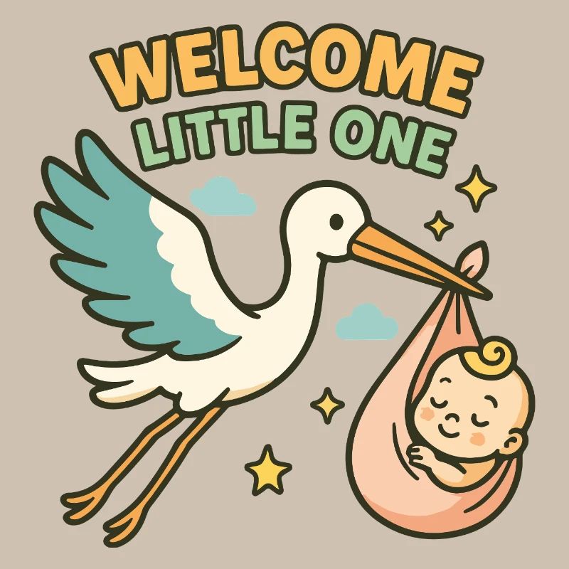 Bénédiction de bébé cigogne - La cigogne apporte bébé