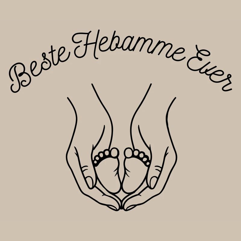 Beste Hebamme Ever - personalisierbares Design
