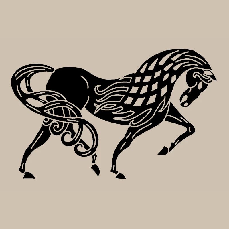 Cheval noir celte