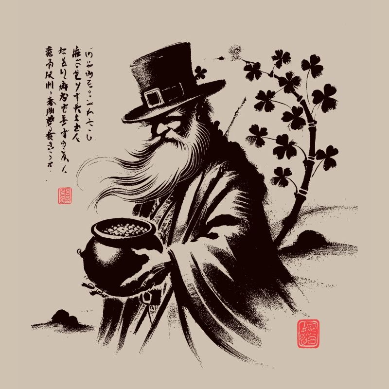 Mystischer Wind Samurai Kunst