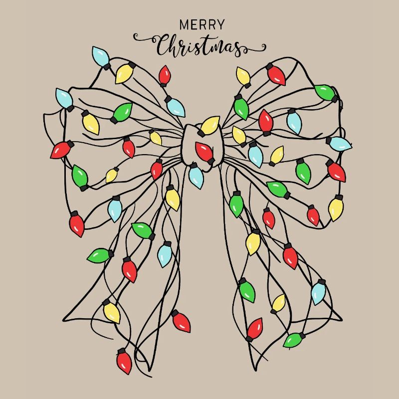 Conception de papillon de lumière de Noël festive