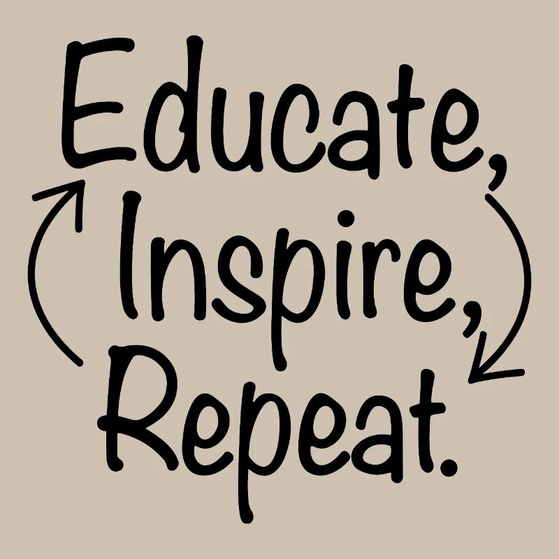 Educate Inspire Repeat Teacher Saying