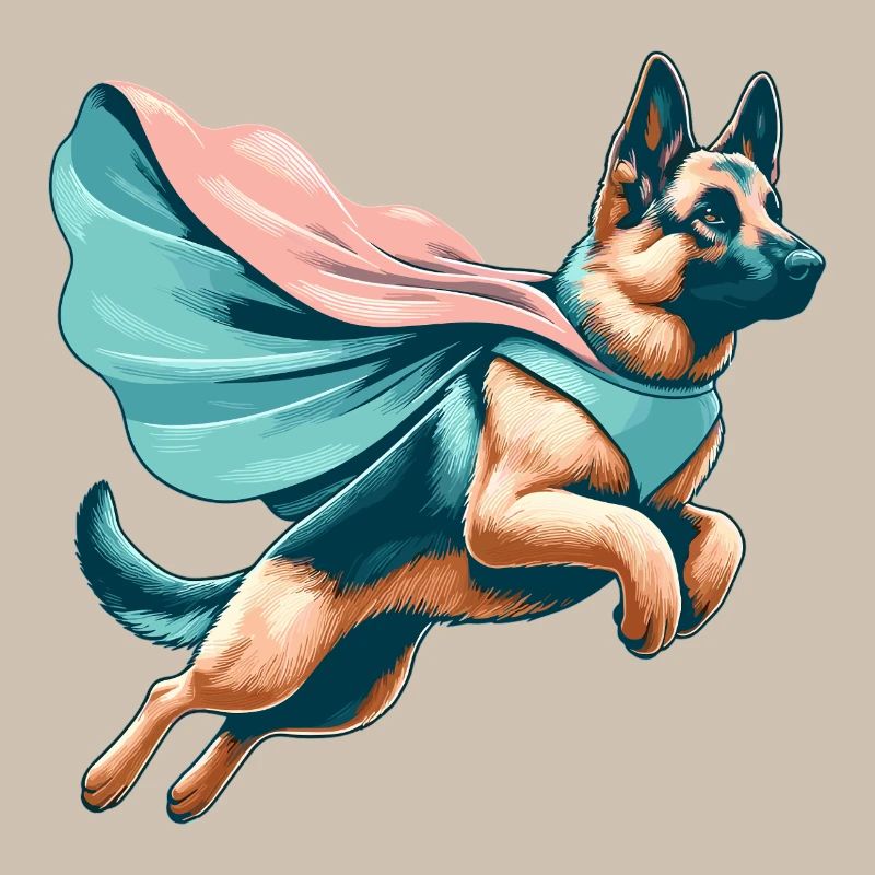 Heldentier Super Hund Schäferhund Cape Geschenk