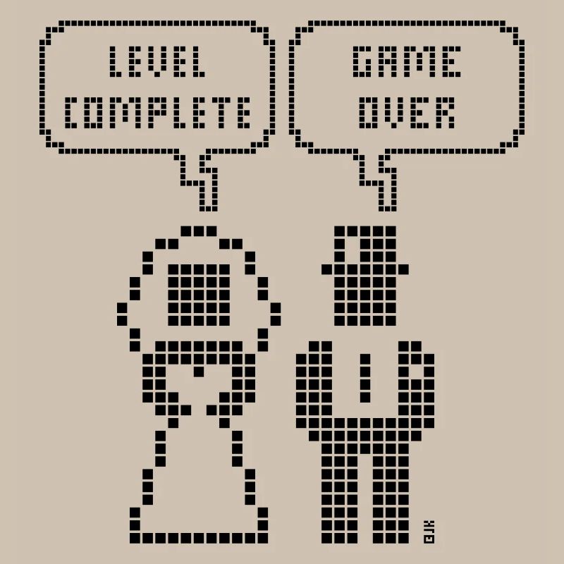 Level Complete – Game Over (Hochzeit JGA Pixel B)