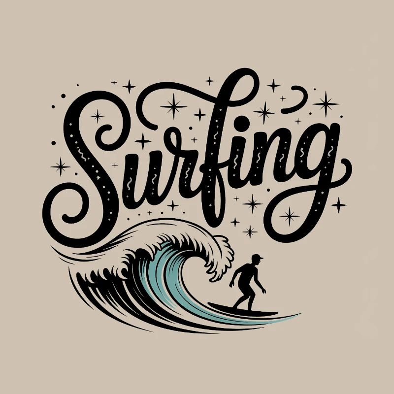 Surfing - Cool Surfer Logo