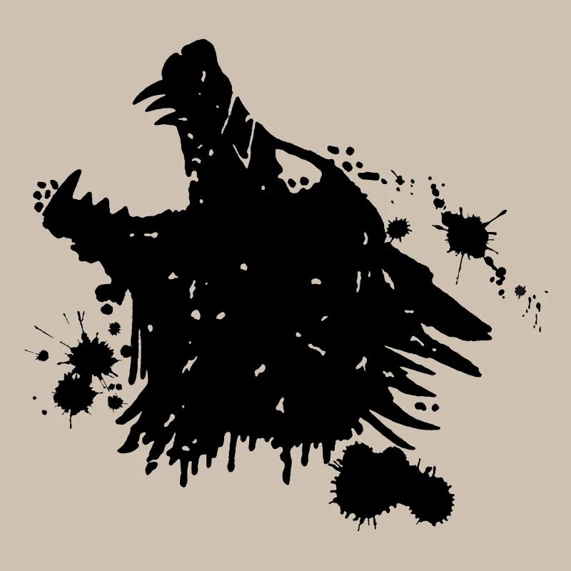 Heulender schwarzer Wolf