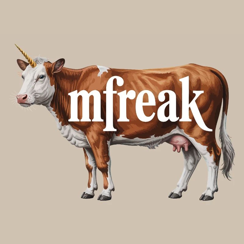 Freaky Cow Typography Tee