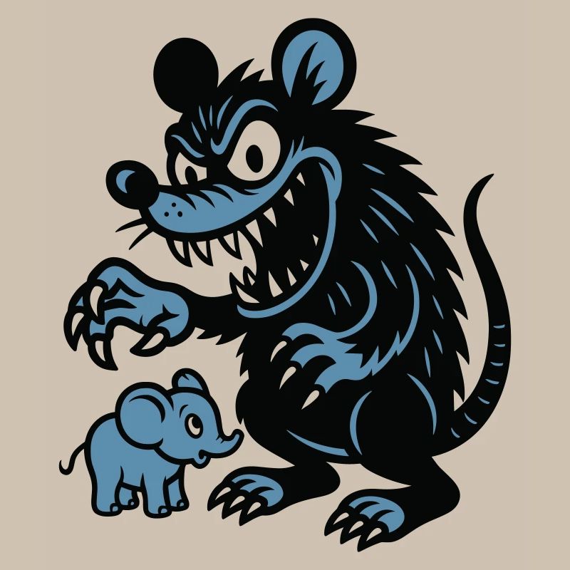 Rat géant et petit éléphant