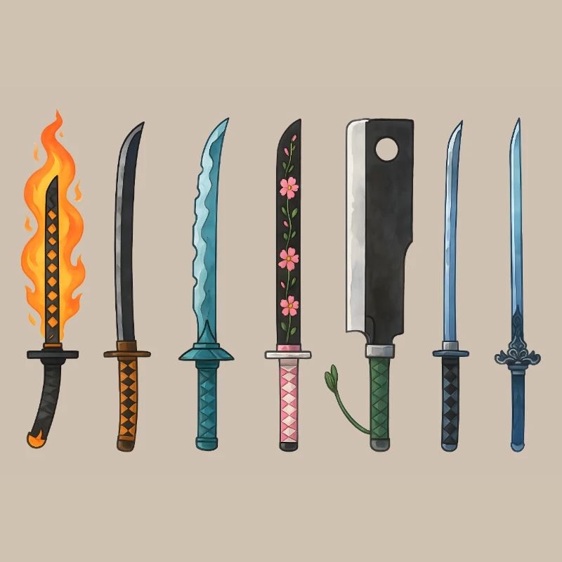 Anime Schwerter Sammlung Design