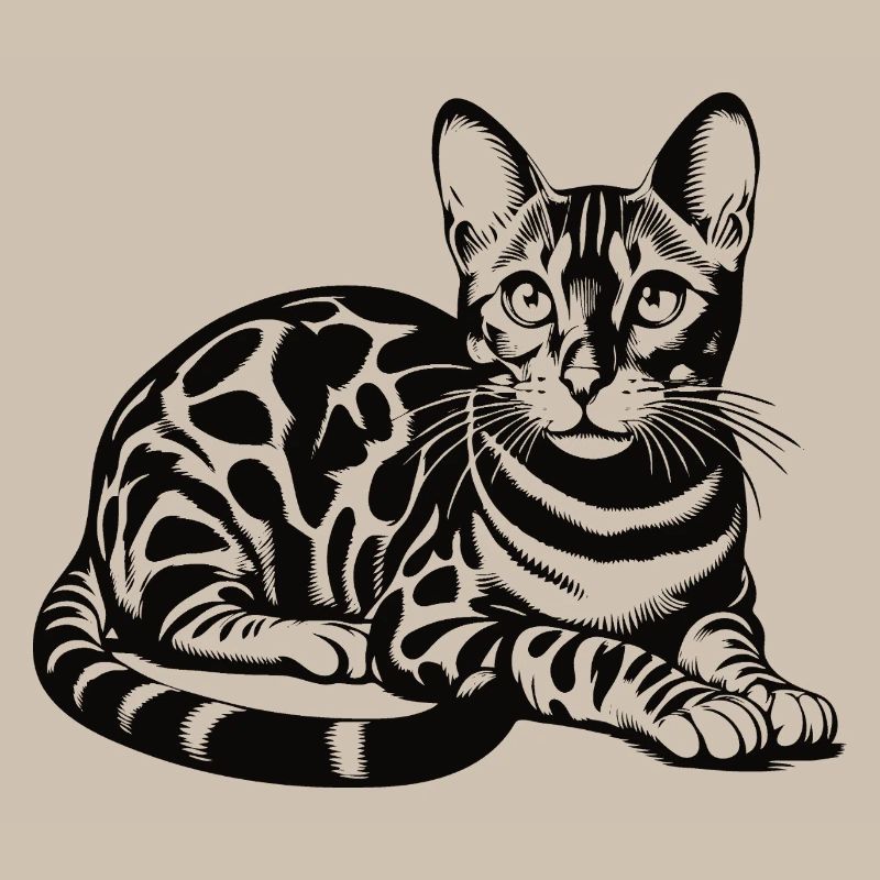 Conception de chat Bengal - sauvage, belle et unique